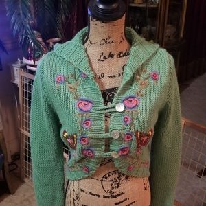 Miss Me Butterfly Crop Sweater